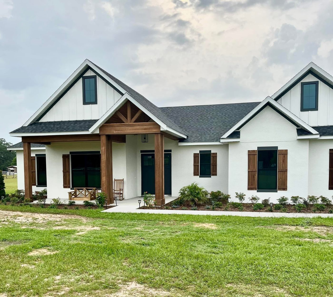 Craftsman-style home exterior built by Crib Mods